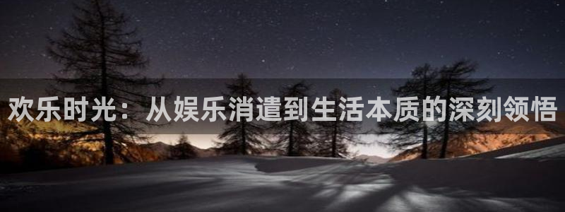 壹号注册入口app下载：欢乐时光：从娱乐消遣到生活本质的深刻领悟